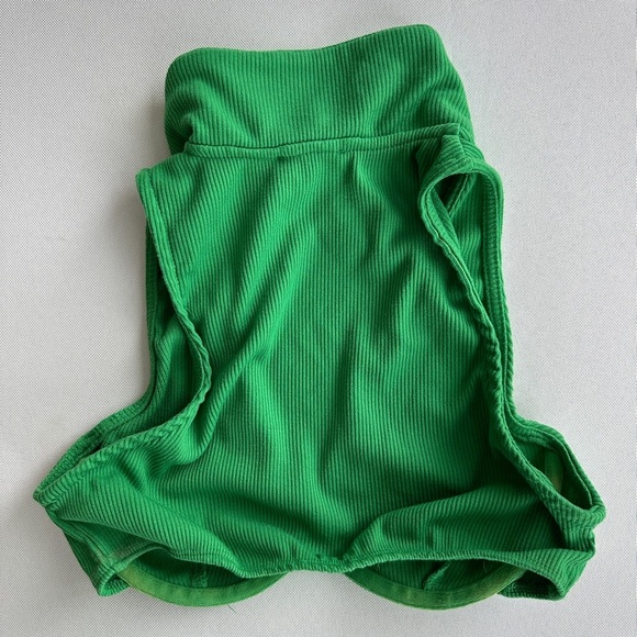 Princess Polly Green Underwire Collared Top - Picture 3 of 4